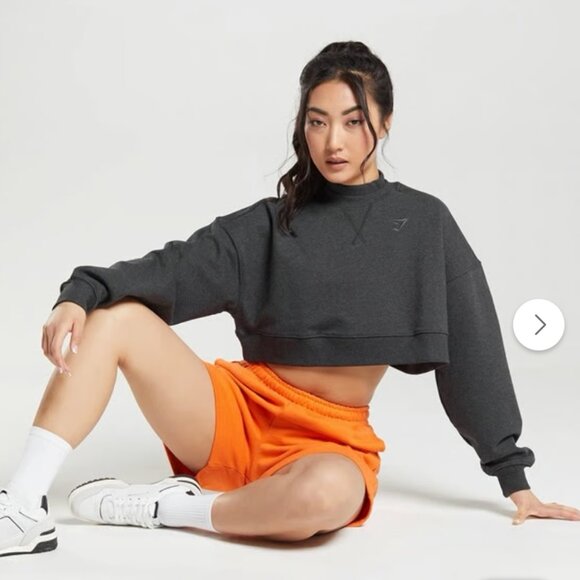 Gymshark Rest Day Mock Neck Cropped Pullover - Picture 1 of 2